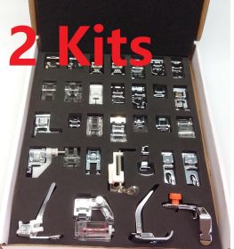 Multifunctional Sewing Accessories Hardcover Presser Foot Set Household Sewing Machine Presser Foot (Option: 32-Boutique 2 Kits)